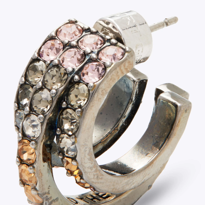 Kurt Geiger mujer Aros triples arcoiris de Londres 2LPR206 | accesorios combinación de metales